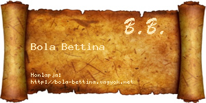 Bola Bettina névjegykártya